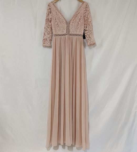 Lulus Dresses & Skirts - Lulus Avalynn Blush Lace Maxi Dress
